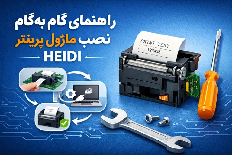 راهنمای گام‌به‌گام نصب ماژول پرینتر HEIDI