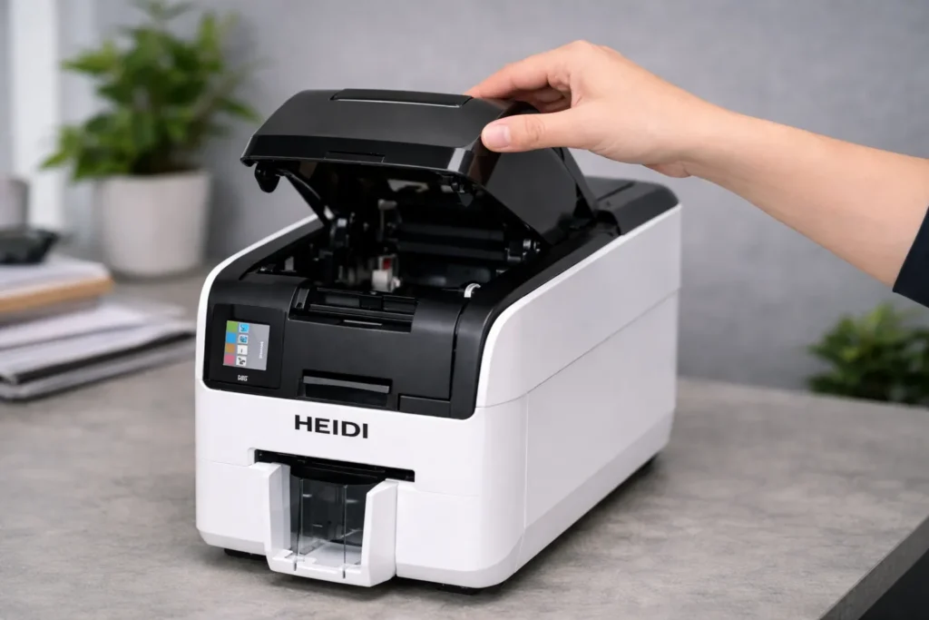 مراحل تعویض ریبون پرینتر Heidi