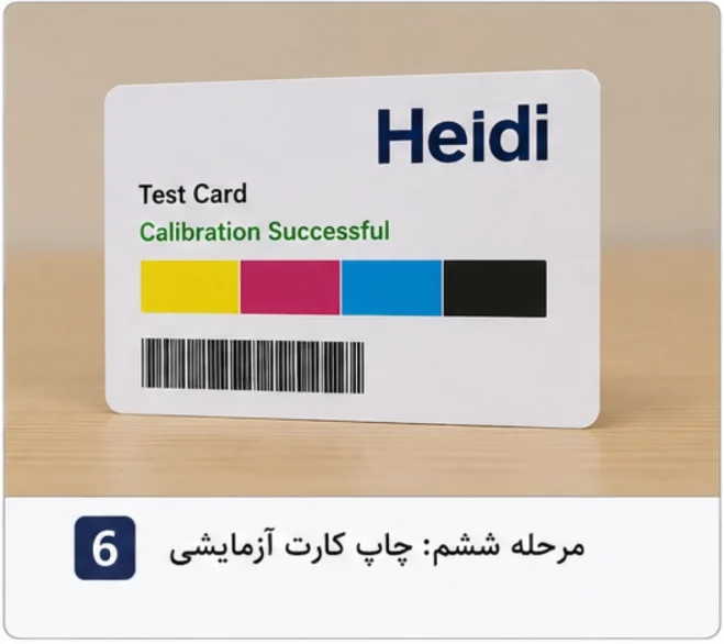آموزش کالیبره کردن پرینتر هایدی مرحله ۶